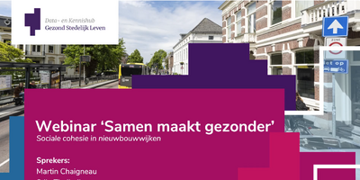 Webinars terugkijken over Gezond Stedelijk Leven